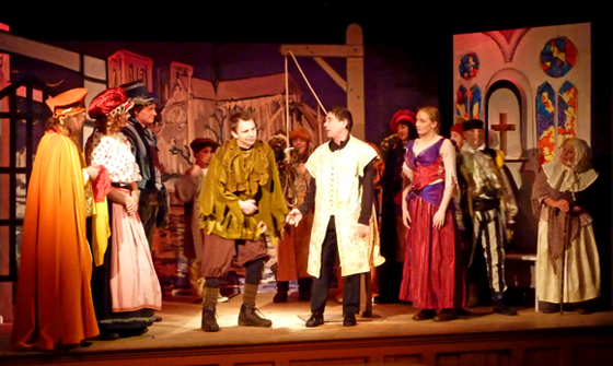 Pilton Panto and handing over the cheques